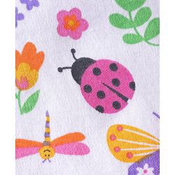 Babyhug 100% Cotton Knit Half Sleeves Onesies Floral Print Pack of 2 - Multicolour