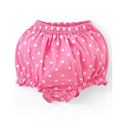 Babyhug 100% Cotton Knit Floral & Polka Dots Printed Antibacterial Bloomers Pack of 3 - Multicolour