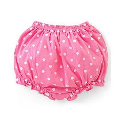 Babyhug 100% Cotton Knit Floral & Polka Dots Printed Antibacterial Bloomers Pack of 3 - Multicolour