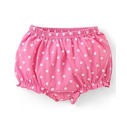 Babyhug 100% Cotton Antibacterial Bloomers Polka Dots and Floral Print Pack of 3 - Pink & Green