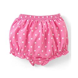 Babyhug 100% Cotton Antibacterial Bloomers Polka Dots and Floral Print Pack of 3 - Pink & Green