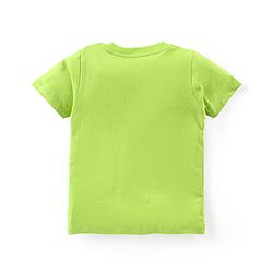 Babyhug Disney Cotton Knit Half Sleeves Shorts Night Suit With Mickey Mouse Graphics - Light Green & Blue