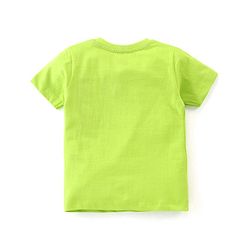 Babyhug Cotton Knit Half Sleeves Soccer Printed T-Shirt with Shorts Set - Green & Navy Blue