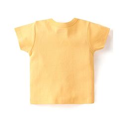 Babyhug 100% Cotton Knit Half Sleeves Front Open Vests Stripes & Bear Print Pack of 5 - White Yellow & Blue