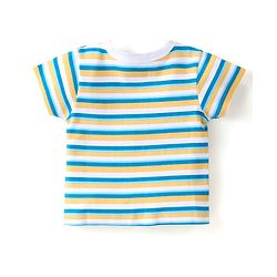 Babyhug 100% Cotton Knit Half Sleeves Front Open Vests Stripes & Bear Print Pack of 5 - White Yellow & Blue