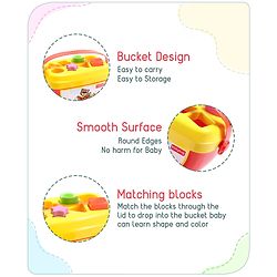 Babyhug Premium My First Shape Sorter Toy - Red|16 Blocks| Sorting & Stacking Toys for 18+ Months| Activity Toys for Toddlers|BIS Certified