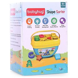 Babyhug Premium My First Shape Sorter Toy - Red|16 Blocks| Sorting & Stacking Toys for 18+ Months| Activity Toys for Toddlers|BIS Certified