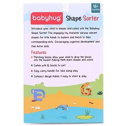 Babyhug Premium My First Shape Sorter Toy - Red|16 Blocks| Sorting & Stacking Toys for 18+ Months| Activity Toys for Toddlers|BIS Certified