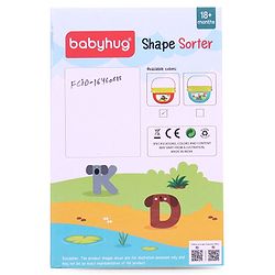 Babyhug Premium My First Shape Sorter Toy - Red|16 Blocks| Sorting & Stacking Toys for 18+ Months| Activity Toys for Toddlers|BIS Certified