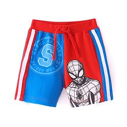 Babyhug Marvel  Cotton Knit Shorts with Spider-Man Graphics - Multicolour