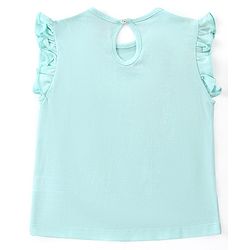 Babyhug Cotton Knit Frill Sleeves Top with Text Print Pack of 3 - Pink & Blue