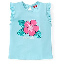 Babyhug Cotton Knit Frill Sleeves Top with Floral & Bird Print Pack of 3 - Multicolor