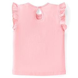 Babyhug Cotton Knit Frill Sleeves Top with Star & Text Print Pack of 3 - Multicolor