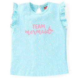 Babyhug Cotton Knit Frill Sleeves Top with Star & Text Print Pack of 3 - Multicolor