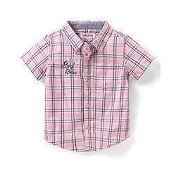 Babyhug Cotton Woven Half Sleeves Checks Shirt & Denim Shorts Set - Pink & Blue