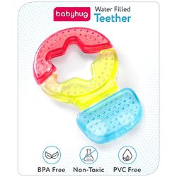 Babyhug Balloon Shaped Water Filled Teether - Red and Yellow| BPA Free Teething Toy| Soothing Gums| 100% Food Grade | Easy to Clean| Easy to Grasp| PVC Free