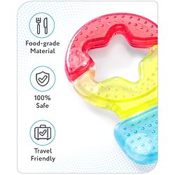 Babyhug Balloon Shaped Water Filled Teether - Red and Yellow| BPA Free Teething Toy| Soothing Gums| 100% Food Grade | Easy to Clean| Easy to Grasp| PVC Free
