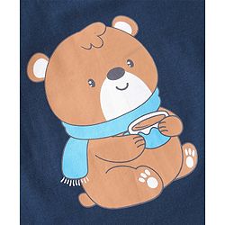 Babyhug Cotton Knit Half Sleeves T-Shirt Bear Graphics Pack Of 3 - Blue Green & Orange