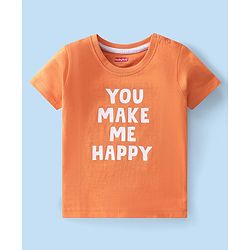 Babyhug Cotton Knit Half Sleeves T-Shirt Stripes & Text Graphics Pack Of 3 - Multicolor