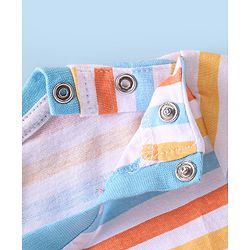 Babyhug Cotton Knit Half Sleeves T-Shirt Stripes & Text Graphics Pack Of 3 - Multicolor