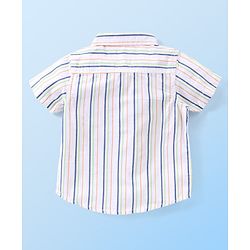 Babyhug Single Jersey Half Sleeves Striped Shirt & Shorts Set - Multicolor