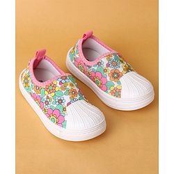 Cute Walk by Babyhug Casual Slip On Shoes Floral Print - Pink