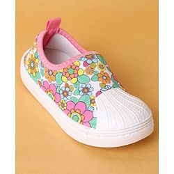 Cute Walk by Babyhug Casual Slip On Shoes Floral Print - Pink