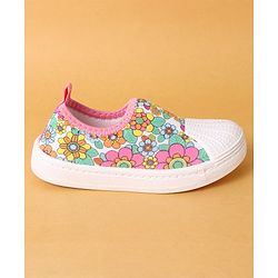 Cute Walk by Babyhug Casual Slip On Shoes Floral Print - Pink