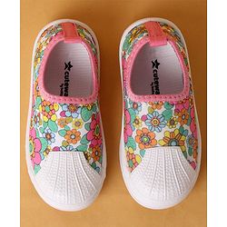Cute Walk by Babyhug Casual Slip On Shoes Floral Print - Pink