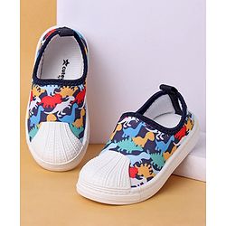 Cute Walk by Babyhug Casual Slip On Shoes Dino Print - Blue