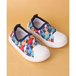Cute Walk by Babyhug Casual Slip On Shoes Dino Print - Blue