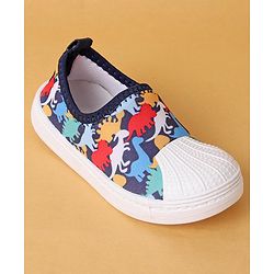 Cute Walk by Babyhug Casual Slip On Shoes Dino Print - Blue