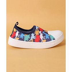 Cute Walk by Babyhug Casual Slip On Shoes Dino Print - Blue