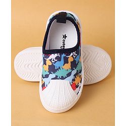 Cute Walk by Babyhug Casual Slip On Shoes Dino Print - Blue