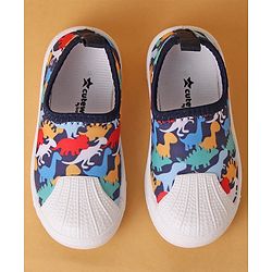 Cute Walk by Babyhug Casual Slip On Shoes Dino Print - Blue