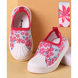 Cute Walk by Babyhug Slip On  Casual Shoes with Floral Print - Pink