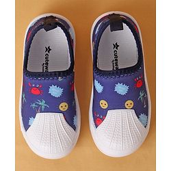 Cute Walk by Babyhug Casual Slip On Shoes Beach Print - Blue