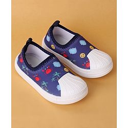 Cute Walk by Babyhug Casual Slip On Shoes Beach Print - Blue