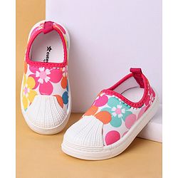 Cute Walk by Babyhug Casual Slip On Shoes Floral Print - Red