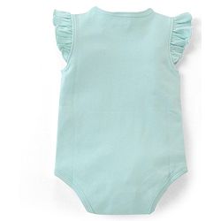 Babyhug 100% Cotton Knit Sleeveless Onesies with Dino Print - Blue