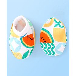 Babyhug 100% Cotton Mittens Fruity Print Pack Of 3 - Multicolour