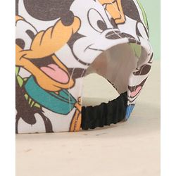 Babyhug Disney Cotton Summer Cap With Mickey Mouse Family All Over Print - Multicolor