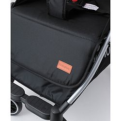 Babyhug Stroller with Reversible Handle Adjustable Backrest & Canopy - Blue| Concealed Link Brake| Suspension Wheels| Removable Food Tray