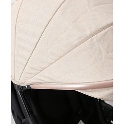 Babyhug Stroller with Reversible Handle Adjustable Backrest & Canopy - Blue| Concealed Link Brake| Suspension Wheels| Removable Food Tray