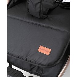 Babyhug Stroller with Reversible Handle Adjustable Backrest & Canopy - Blue| Concealed Link Brake| Suspension Wheels| Removable Food Tray