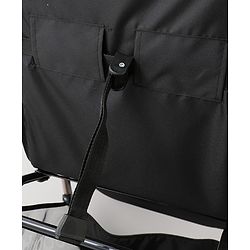 Babyhug Stroller with Reversible Handle Adjustable Backrest & Canopy - Blue| Concealed Link Brake| Suspension Wheels| Removable Food Tray