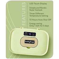 Babyhug Baby Wipes Warmer with LED Display - Green
