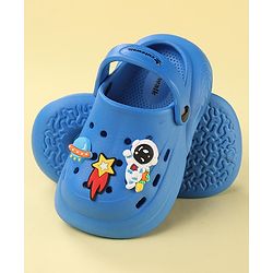Cute Walk by Babyhug Back Strap Closure Clogs with Spaceship Applique - Blue