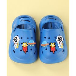 Cute Walk by Babyhug Back Strap Closure Clogs with Spaceship Applique - Blue