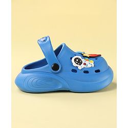 Cute Walk by Babyhug Back Strap Closure Clogs with Spaceship Applique - Blue